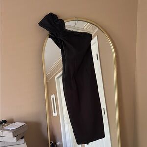 PrettyLittleThing Black Midi Dress